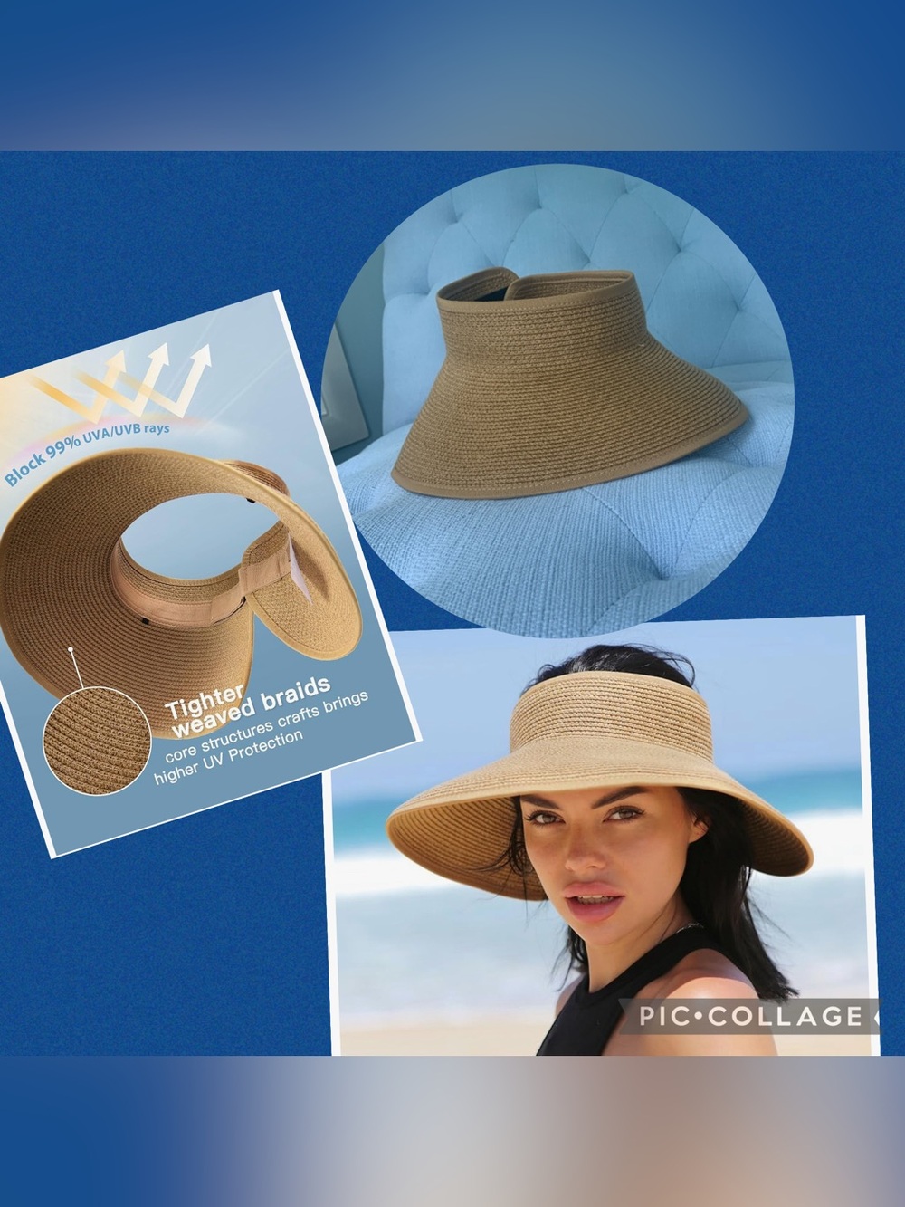 Packable woven hat